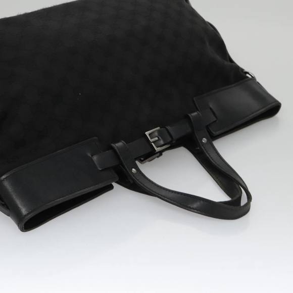 GUCCI GG Canvas Hand Bag Black Silver 106251 Auth 103342 - Picture 6 of 16